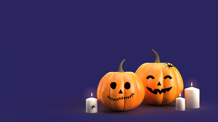 3D illustration Halloween background