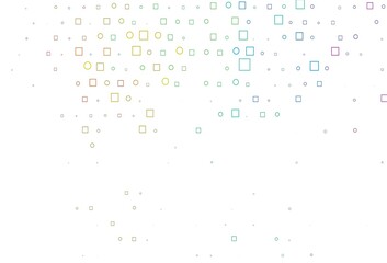 Light Multicolor, Rainbow vector texture with disks, rectangles.