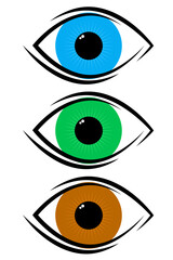 Vector logo for International Ophthalmology Day World Sight Day annually indicating the importance of ophthalmology in human health. All elements are isolated.