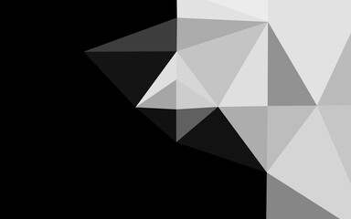 Light Silver, Gray vector low poly layout.