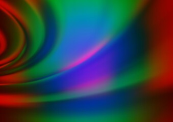 Naklejka premium Dark Multicolor, Rainbow vector glossy bokeh pattern.