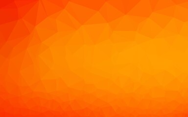Light Orange vector abstract mosaic pattern.