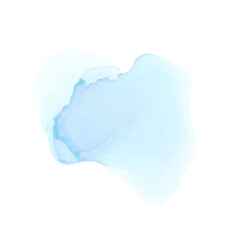 Watercolor Blue Splash. Alcohol Ink Texture. Abstract Colorful Background. Hand Painted Watercolor Texture