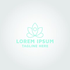 Obraz premium yoga vector logo design idea and inspiration