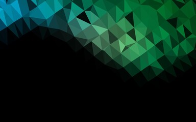 Dark Blue, Green vector polygon abstract layout.