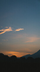 sunset in the mountains