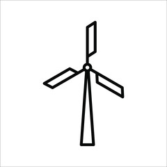 Windmill Vector Icon. turbine icon, vector illustration