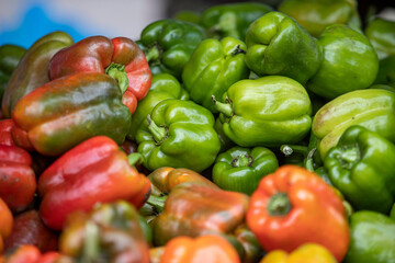 Plakat Bell Peppers on display at a farmers market