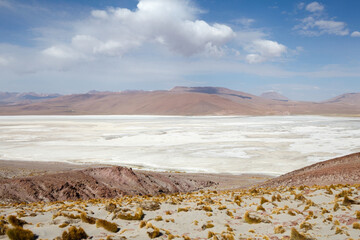 Mountains and rocks near Salar de Uyuni in Bolivia