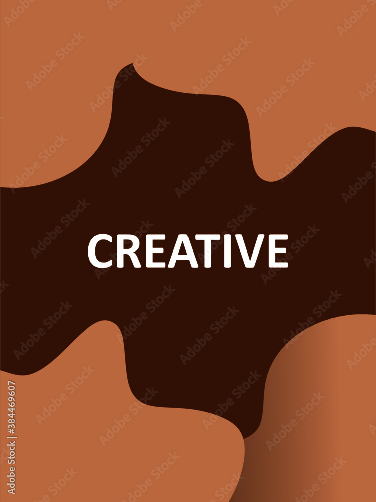 Wall mural Minimal covers design,pattern and background. Awesome brown liquid style patterns