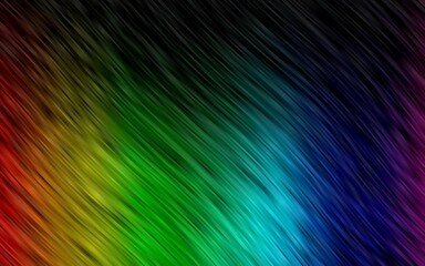 Dark Multicolor, Rainbow vector pattern with lines, ovals.
