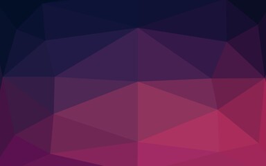 Dark Purple, Pink vector polygon abstract backdrop.