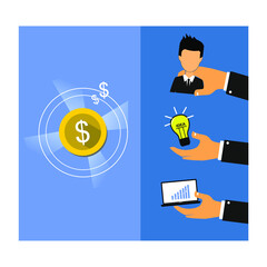 business icons, profit, graphic, idea, technology