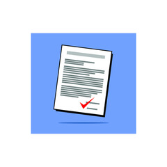 paper document, checkmark