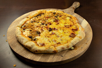 delicious giant large two flavor pizza
