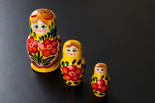 Wooden doll matryoshka Russian souvenir.