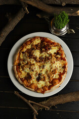 delicious giant large two flavor pizza