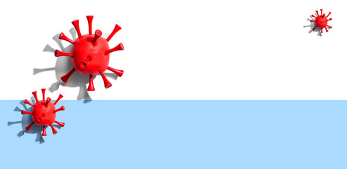 Viral epidemic influenza and Coronavirus Covid-19 concept