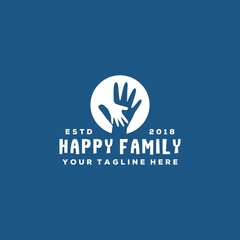 Creative happy family logo illustration