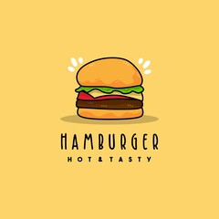 Creative hamburger icon logo illustration
