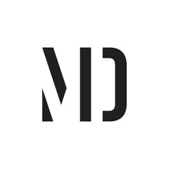 MD letter logo design vector