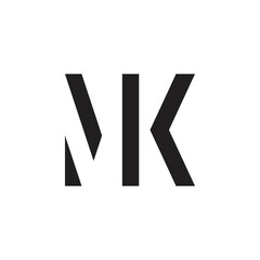 MK letter logo design vector