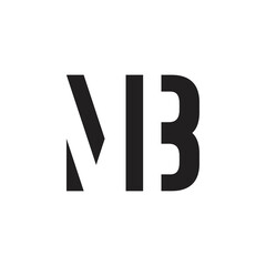 MB letter or M3 logo design vector