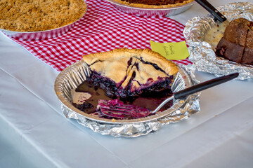 home made baked goods being sold at a fund raiser 