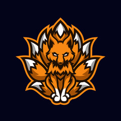 Ninetail Fox Gaming Esport Mascot Logo