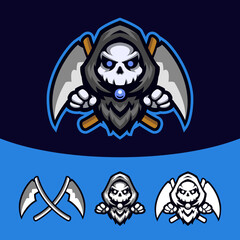 Little Grim Reaper Gaming Esport Mascot Logo
