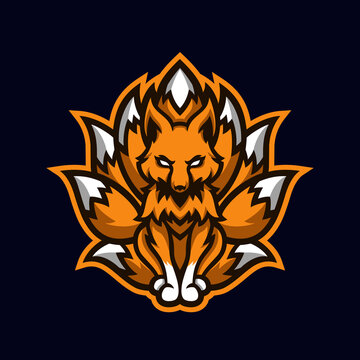 Ninetail Fox Gaming Esport Mascot Logo