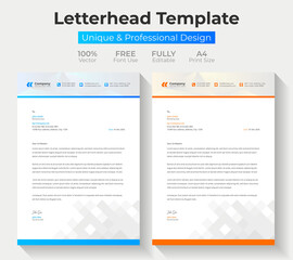 Obraz premium Minimal & Clean Letterhead Design Template