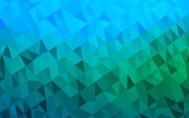 Light Blue, Green vector triangle mosaic texture.