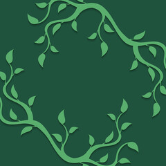Abstract foliate frame