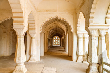 structure of Bibi Ka Maqbara, or Tomb of the Lady, a tomb located in Aurangabad, Maharashtra, built by Mughal emperor Aurangzeb's son Azam Shah in the memory of his mother.