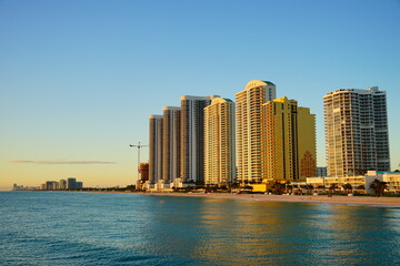 Fototapeta na wymiar Miami Beach sun rise in Florida 