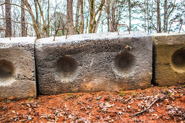 Concrete road blocks