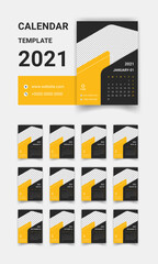 Creative business calendar template, desk calendar template design
