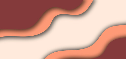 brown paper cut coffee background chocolate banner wavy modern