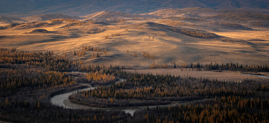 Chuysky ridge in autumn, Russia, Altai