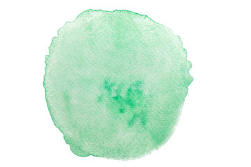 Watercolor painting wallpaper. Hand painted green watercolor on white background.
