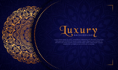 Luxury mandala background with floral ornament pattern. Hand drawn gold mandala design. Vector mandala template for decoration invitation, cards, wedding, logos, cover, brochure, flyer, banner.