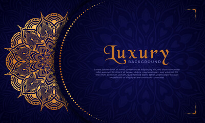 Luxury mandala background with floral ornament pattern. Hand drawn gold mandala design. Vector mandala template for decoration invitation, cards, wedding, logos, cover, brochure, flyer, banner.