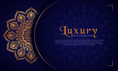 Luxury mandala background with floral ornament pattern. Hand drawn gold mandala design. Vector mandala template for decoration invitation, cards, wedding, logos, cover, brochure, flyer, banner.