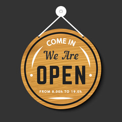 we are open sign template