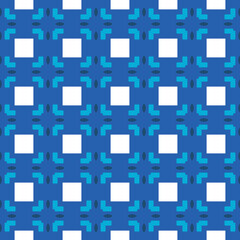 Vector seamless pattern texture background with geometric shapes, colored in blue, white colors.