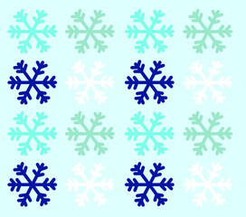 New Year's pattern. Background with snowflakes. Multi Colored snowflakes