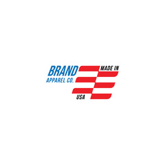 symbol, icon, logo of the USA flag for clothing brands