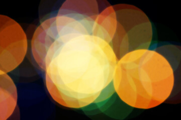 Neon blue and violet light.  Abstract dark background with neon glow