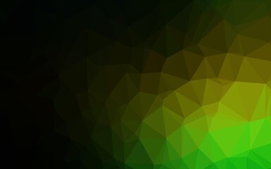 Obraz premium Dark Green, Yellow vector shining triangular background.